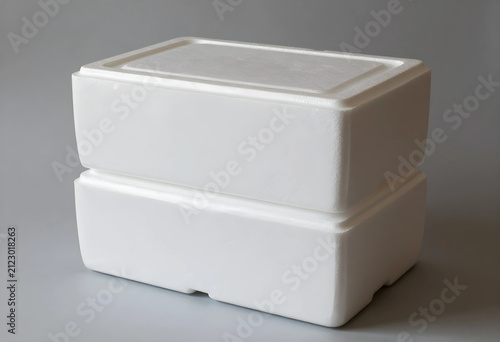 White styrofoam cooler box ...