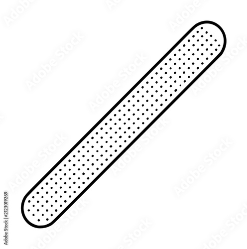 Konstfotografi Hand-traced emery board nail file vector icon illustration with dotted texture o