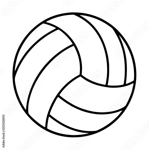 Принти на полотні Hand-drawn netball vector icon featuring a classic spherical ball with stitched
