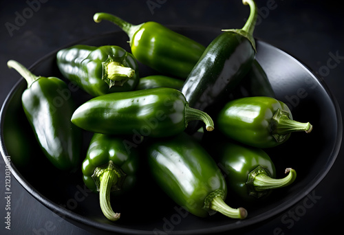 Fresh green jalapeño pepper...