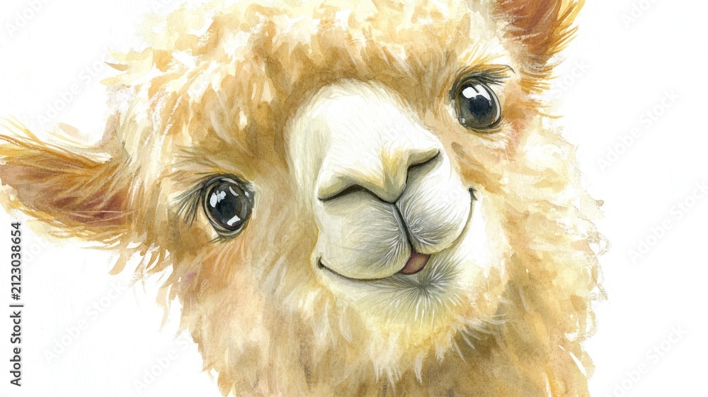 Fototapeta premium Cute llama portrait