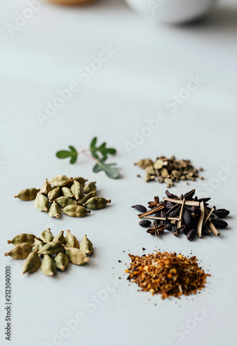 Assortment of whole green c...