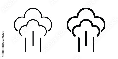 фотографія Steam icon thin line pictogram pack. EPS10