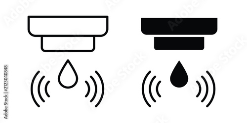 Water sensor icon thin line pictogram pack. EPS10