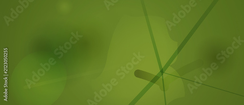 Abstract green background with soft light effects and flowing transparent lines