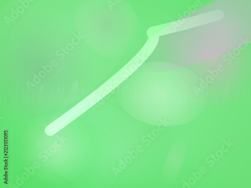 Soft Abstract Green Background Featuring Ethereal Light Orbs and Fluid Shapes