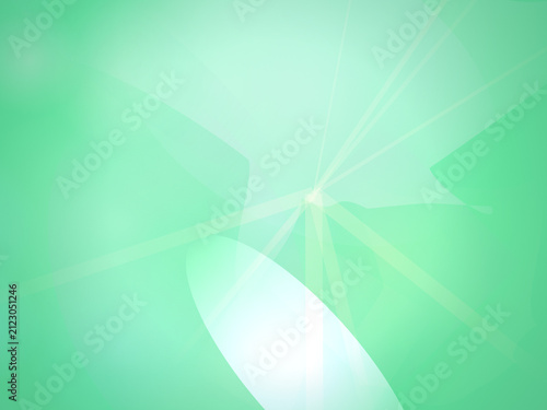 Abstract Mint Green Background with Soft Light Rays and Fluid Glow Effects