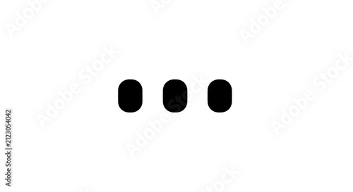 Three black dots on a white background.