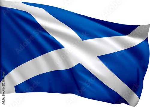 Canvastavla Scotland Flag Waving in the winfd