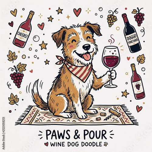 vector illustration of a dog