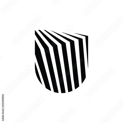 classifier U negative space logo design 