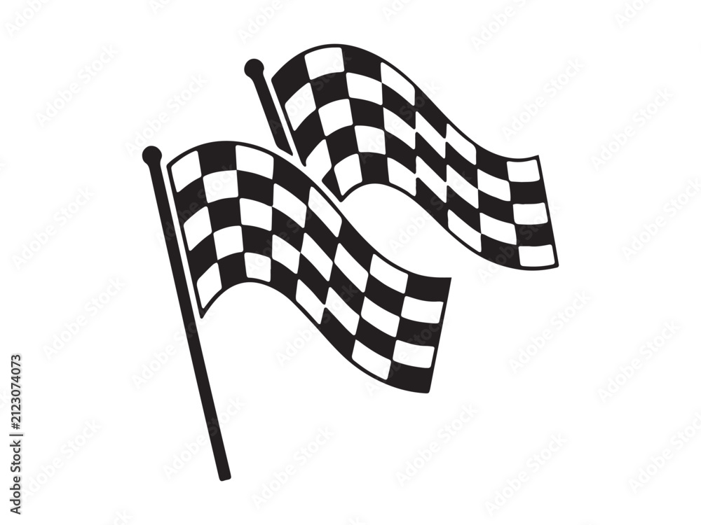 Naklejka premium Dynamic checkered racing flag vector design for motorsport events, race finishes, championship graphics, sports branding, and competition themes.