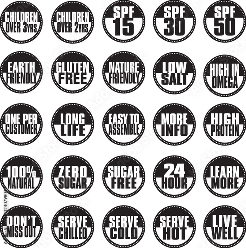Product claim labels and Icons