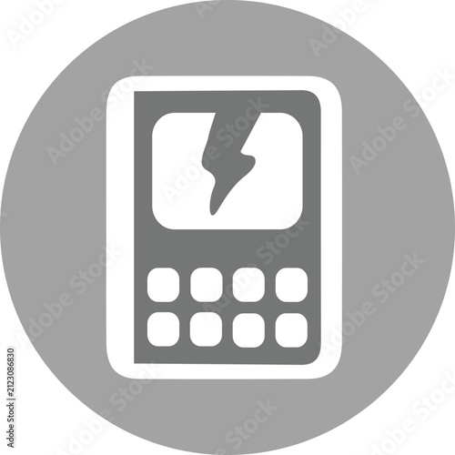 Obraz na płótnie Smart Electric Meter Power Lightning Token Vector Icon