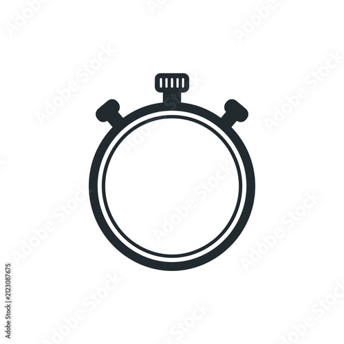 Classic Stopwatch Icon Isolated on White Background.