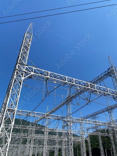 Steel Framework of Electric Power Substation