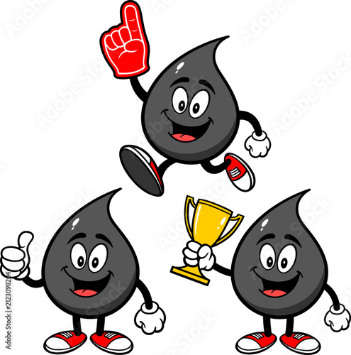 Oil Drop Mascot Set 04