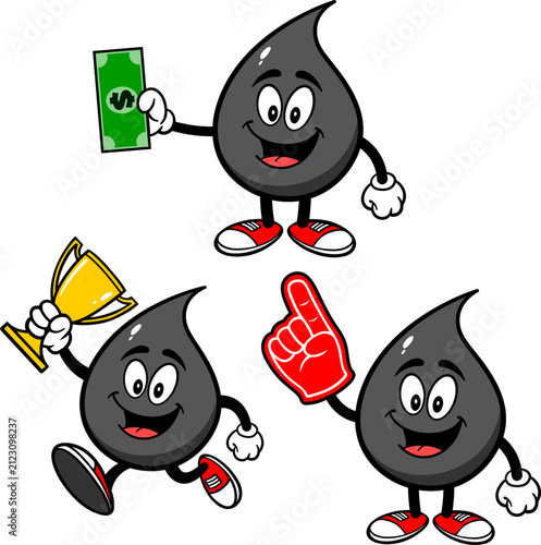 Oil Drop Mascot Set 05