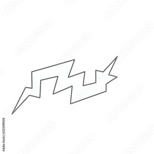 Abstract Geometric Lightning Bolt Shape
