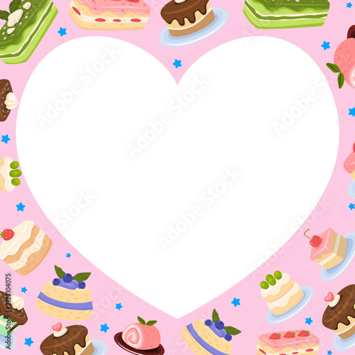Love Frame  composed by cake element theme