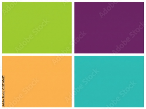 Vibrant Pop Art 4 Color Block Framed Grid Background