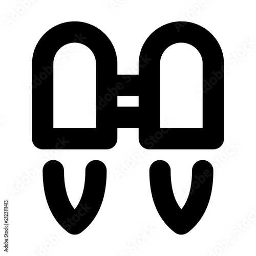 Minimalist jetpack propulsion symbol representing high speed innovation and advanced aerospace technology flight gear concept with propulsion device