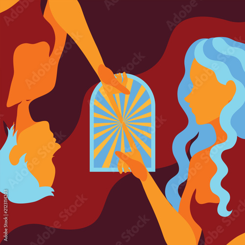 Woman Empowerment Feminism Poster Vector Illustration