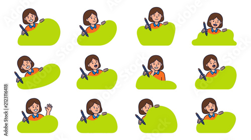 Flat Vector Illustration of Business Professionals Collaborating on a Creative Project