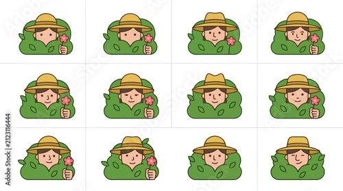 Flat Vector Illustration of a Person Working on a Creative Project with Modern Design Elements