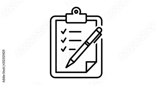 Clipboard with checklist and pencil representing tasks and planning.