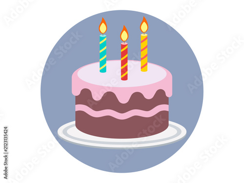 Cake icon. Celebration icon design. Flat vector icon.