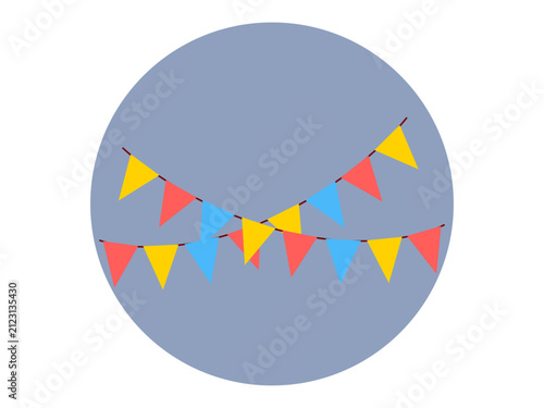 Bunting icon. Celebration icon design. Flat vector icon.