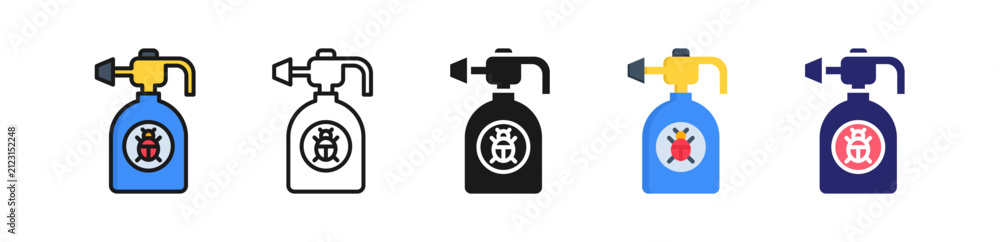 Fototapeta premium Pesticide Multiple Style Icon Set Collection. 