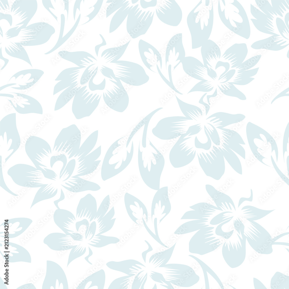 Fototapeta premium Seamless floral pattern. Bright botanical background