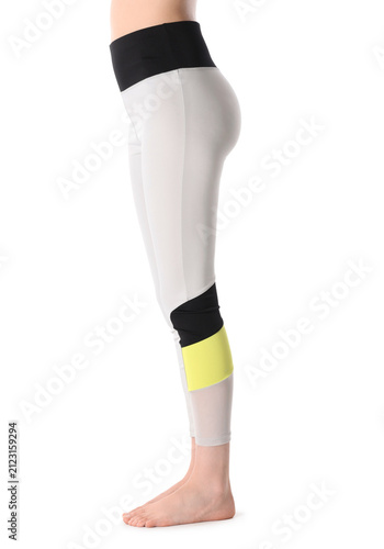 Womans legs in white black ...