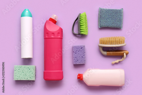 Assortment of cleaning supp...