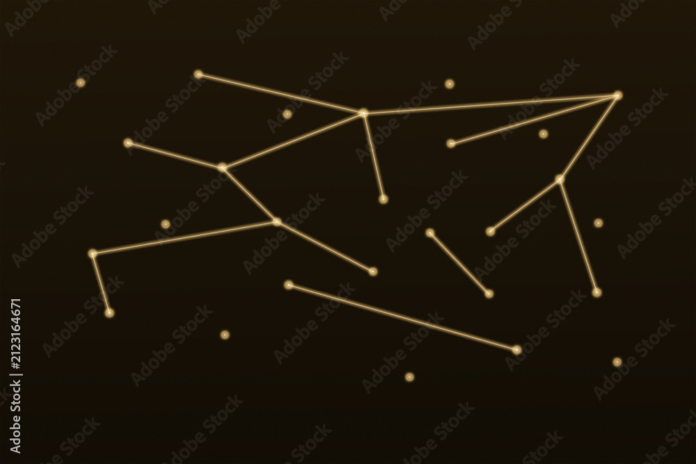 Fototapeta premium Gold Network Node Background, Premium Blockchain Finance Technology