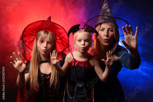 Scary girls with their gran...