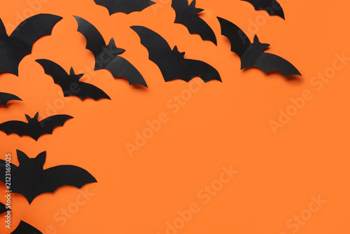 Black paper bats for Hallow...