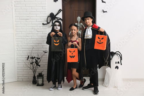 Kids dressed for Halloween ...