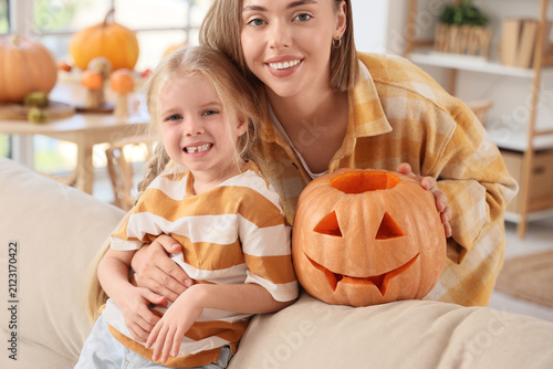 Happy mother with her littl...