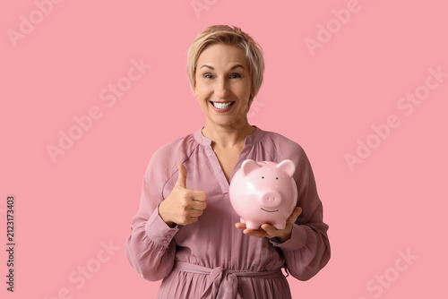 Beautiful mature woman with...