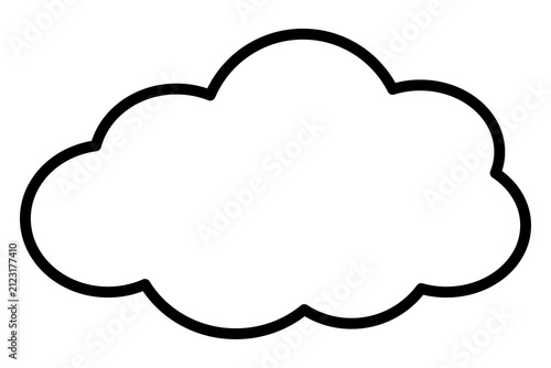 PNG Simple cloud outline illustration., on transparent background