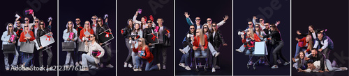 Collage of young people wit...