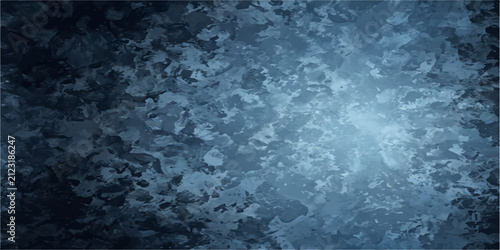 Fotografie Abstract Blue Water Splash Background with Frozen Water Drops Ice Texture Fresh