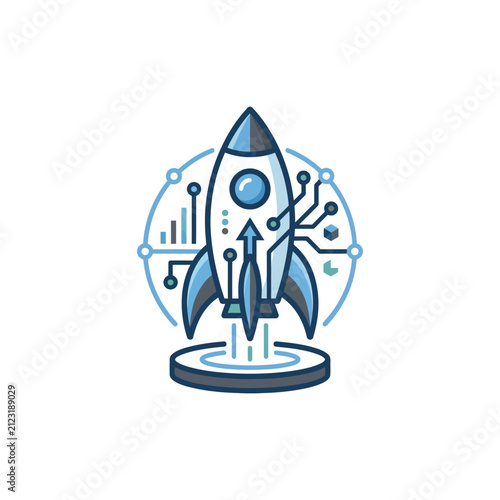 Rocket Ship Launching with Data Analytics Elements.