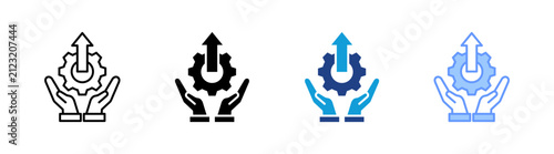 Development icon set multiple style collection