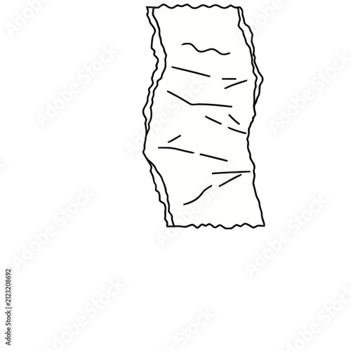 Torn paper with lines
