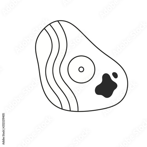 Abstract shape with internal elements