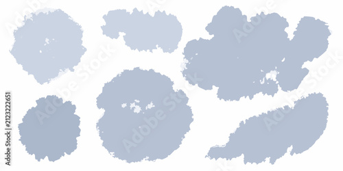 Obraz na plátně blue watercolor cloud splotches on white background splotch artistic abstract sk